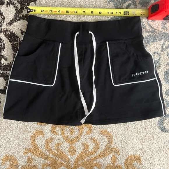 Bebe Elegant Black Skirt with White Accents - Picture 5 of 6